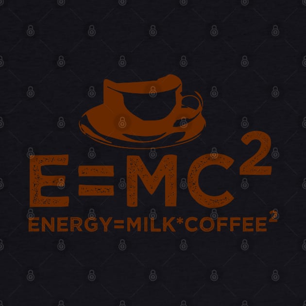 Energy Milk Coffee, E=MC2 Funny Science Coffee, by powerdesign01